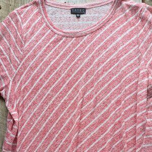 Cameo Appearance Women's Plus Pink & White Striped Tunic